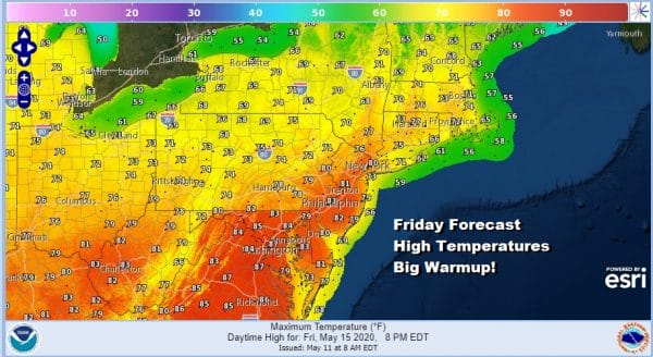 Cold Night Ahead Dry Into Friday Warmer Temperatures Late Week