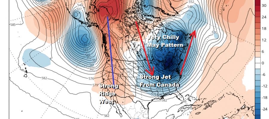 Warm Front Passes Cold Front Follows Long Range Below Average Temperatures Next 10 Days