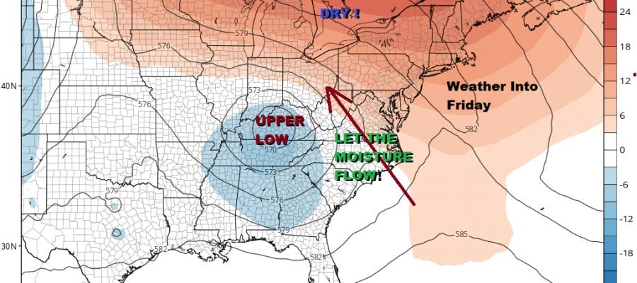 Beautiful Tuesday Sunshine Dry Air Drains Southward