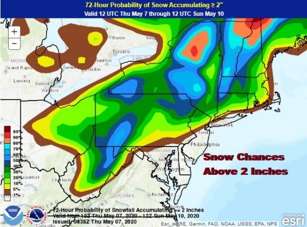 Beautiful Thursday Wet Snow Rain Cold And Windy Mother's Day Weekend