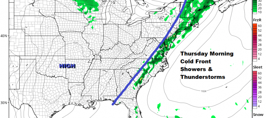 Severe Weather Risk Thursday Cold Front Passes Through