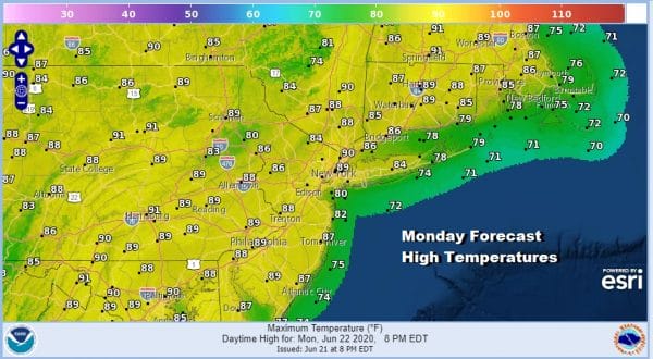 Hot Humid Next Few Days Isolated Pop Up Showers Summery Week Ahead