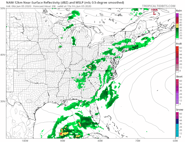 Warm Humid Showery Friday Improvement Over the Weekend