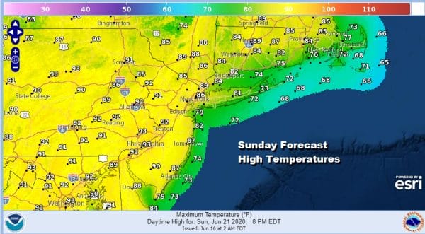 Generally Nice Weather Continues. Clouds South Push Northward Wednesday Very Warm Fathers Day
