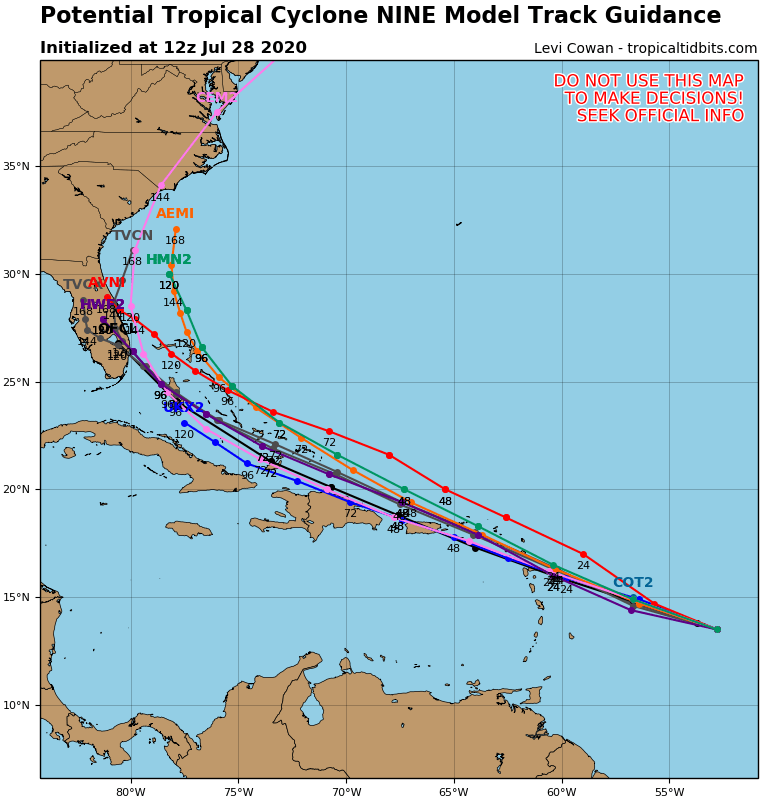 Potential Tropical Cyclone 9 Tropical Storm Warnings Leeward Islands