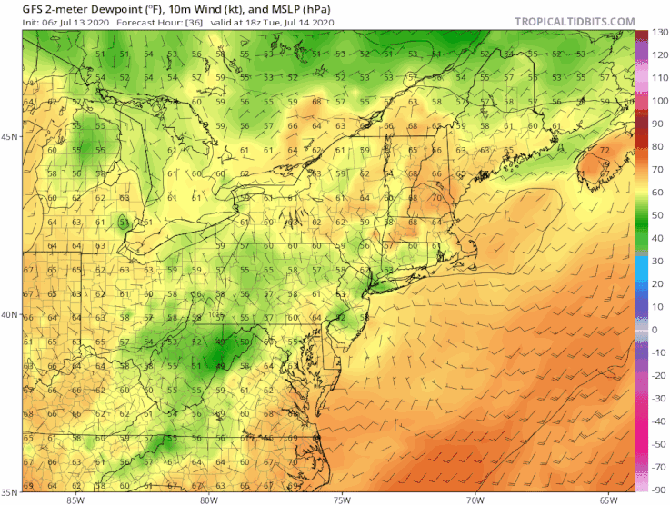 Severe Weather Risk Southern New England Long Island Lower Humidity Tuesday Wednesday
