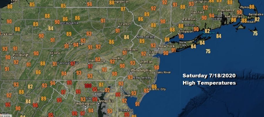 Summer Heatwave Continues Sunday Into Tuesday Hot Humid 90s