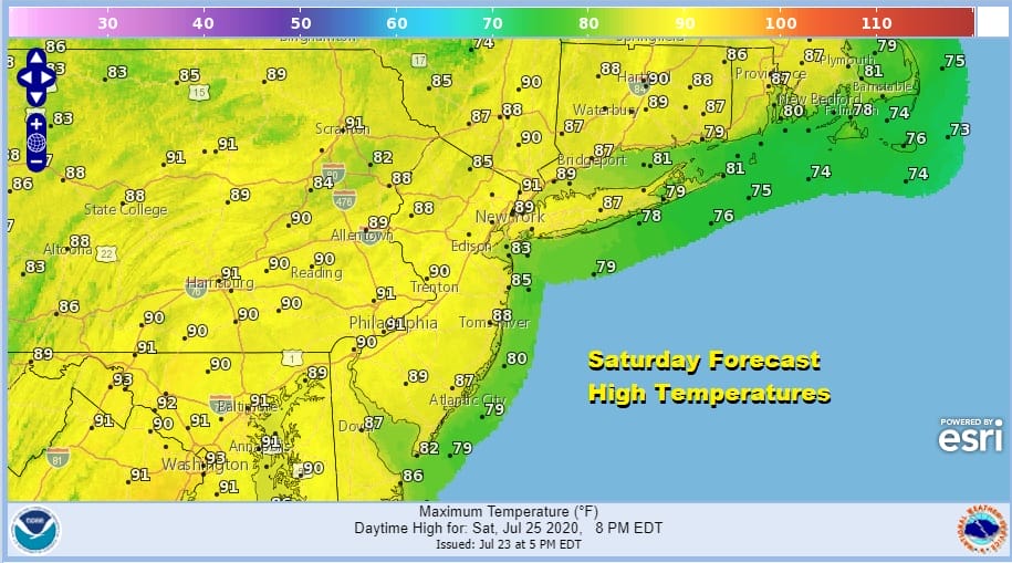 Rain Slides Offshore Hot Weekend Ahead
