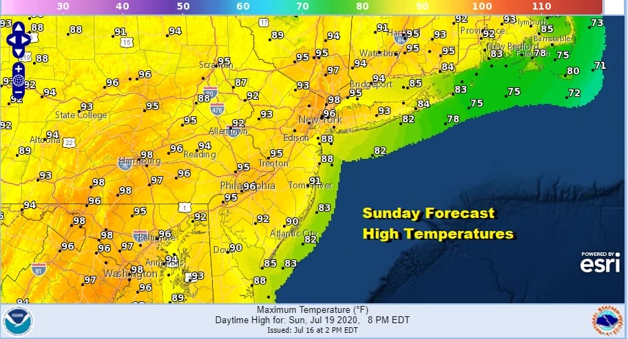 Hot Weather Arrives Saturday Through Tuesday Highs 90s