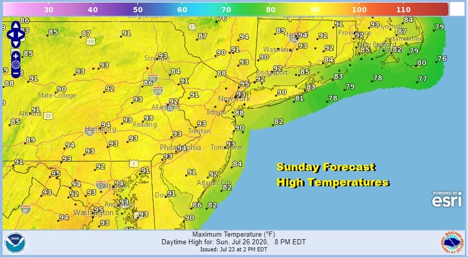Rain Slides Offshore Hot Weekend Ahead