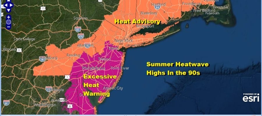Hot Humid Sunday Monday Heat Advisory Excessive Heat Warning