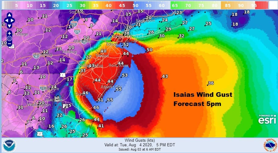Tropical Storm Warnings Flash Flood Watch Tuesday Isaias Heads Up The Coast
