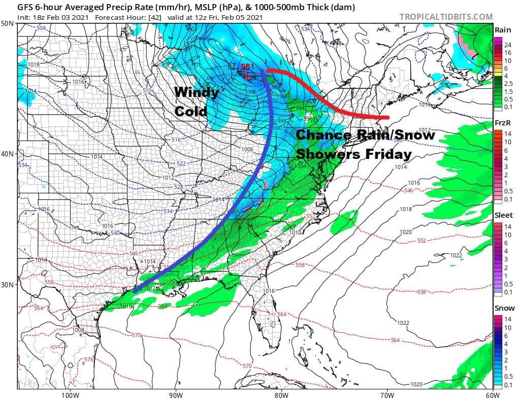 A Quiet Thursday Rain Snow Showers Friday Sunday Storm System Reappears