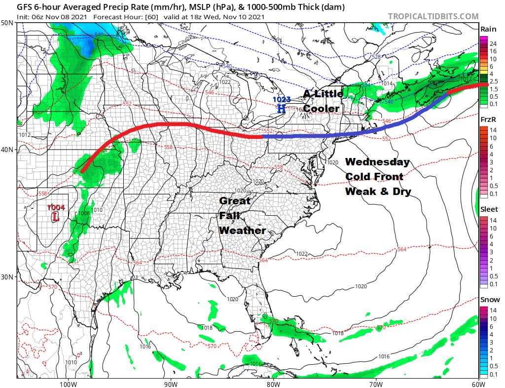 Week Ahead Mostly Quiet Rain Thunder Friday Colder Weekend Into Next Week