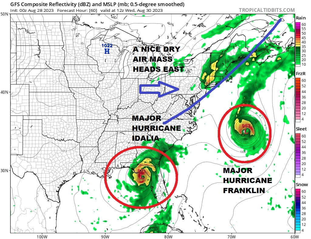 Shower Thunderstorm Risk Next 2 Days Weather Improves Mid to Lake Week