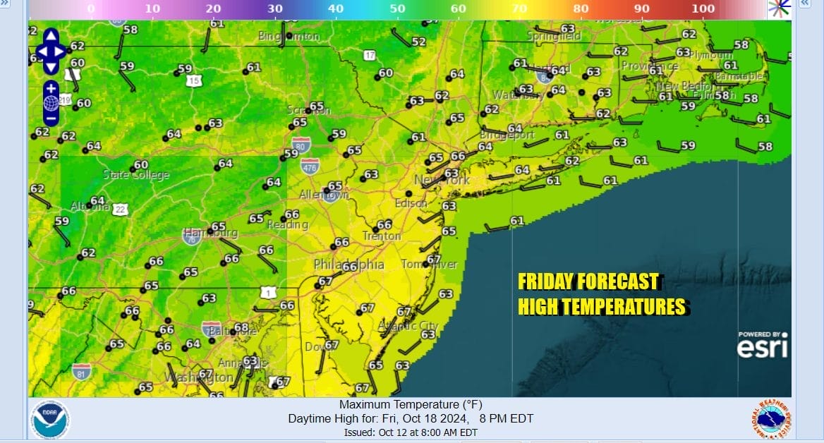 Sunshine Warmer Temperatures And Little or No Rain for the Next 7 Days
